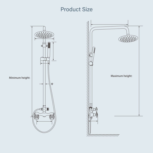 LUXESIT Outdoor Shower Kit with Double Handles & Reviews Wayfair